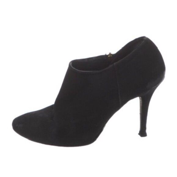 Gucci Authentic Solid Black Suede Leather High Heel Boots Booties 6 - Picture 1 of 9